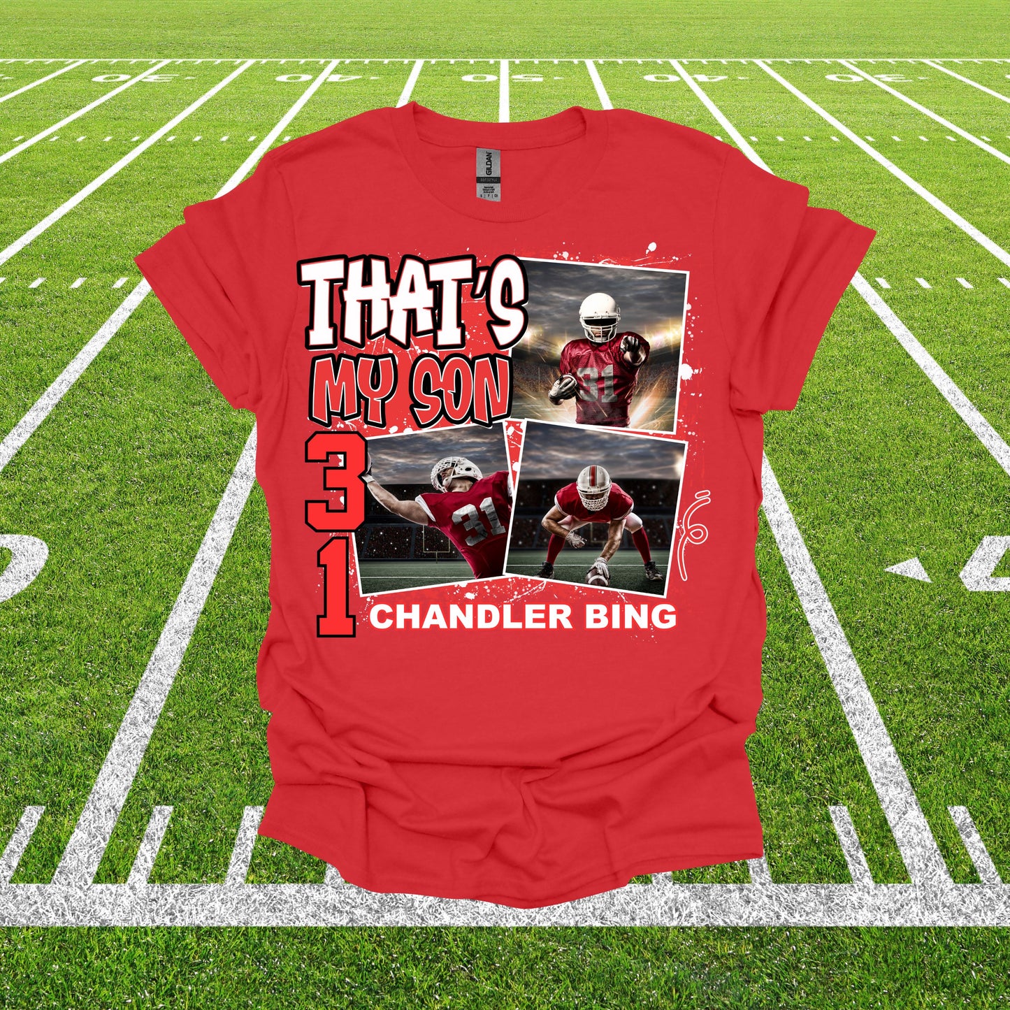 PERSONALIZED Proud Mom Game Day 3 Photo football top
